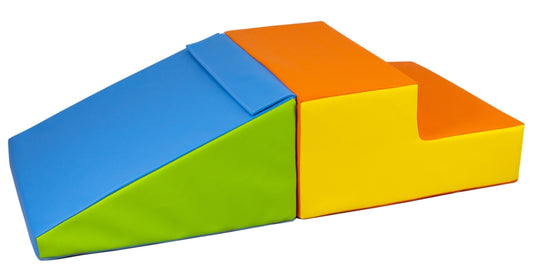 Mini Rutsche-Set Großbausteine Schaumstoffbausteine Softsteine Krabbellandschaft