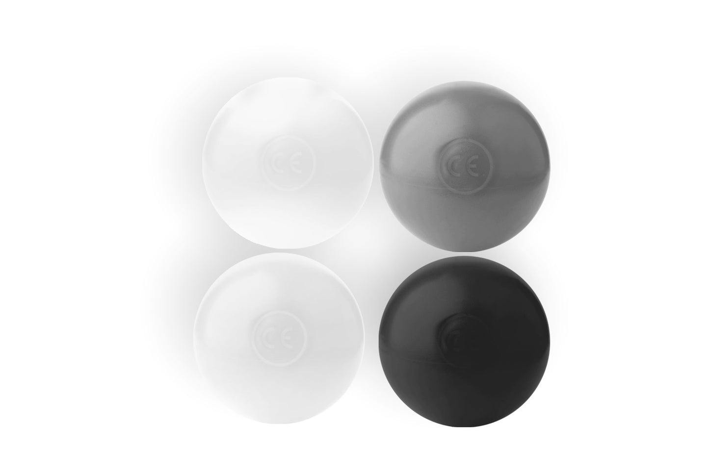 Schwarz-Weiß-Grau Mix - Bällebad Bälle 6cm 100Stück