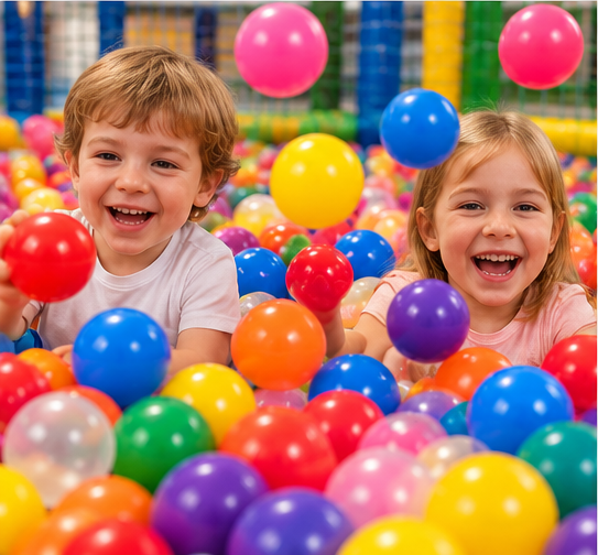 Kunststoffbälle 8 cm Ø - 100 Stück Farben Mix | Kindergartenqualität, robust & schadstofffrei | EU Herstellung