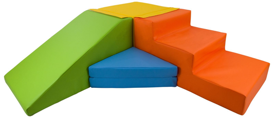 4 Großbausteine Schaumstoffbausteine Spielbausteine Bauklötze Rutsche-Set