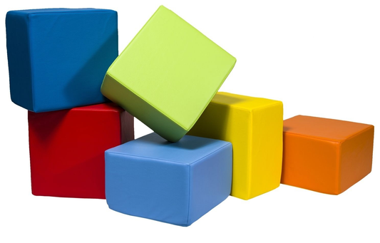 6 Großbausteine Softbausteine Schaumstoffbausteine Spielbausteine Quader-Set