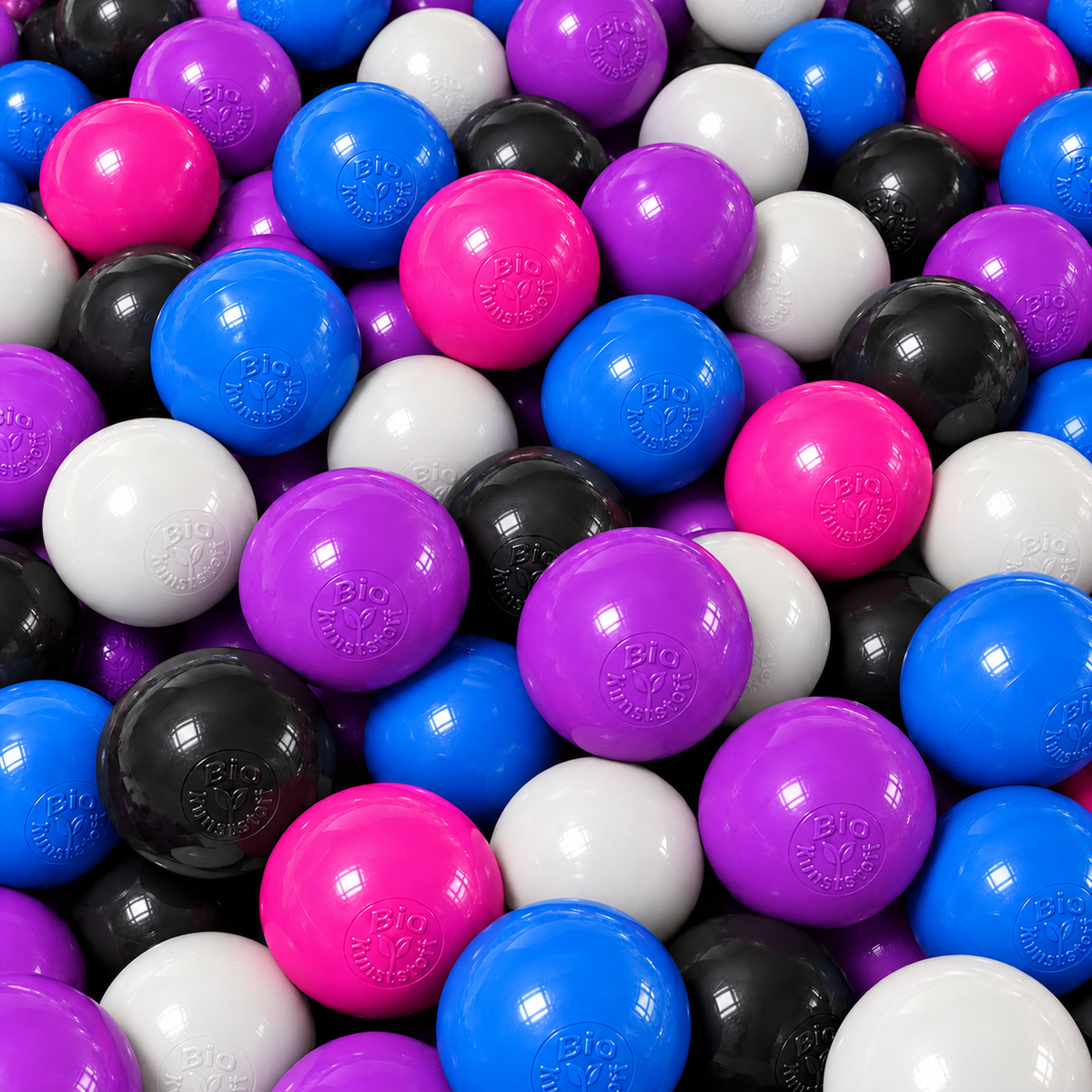 Bio Bällebad Bälle 7 cm Farben MIX- nachhaltige Spielbälle für Kinder | TÜV geprüft, schadstofffrei & sicher | Kugeln aus Zuckerrohr