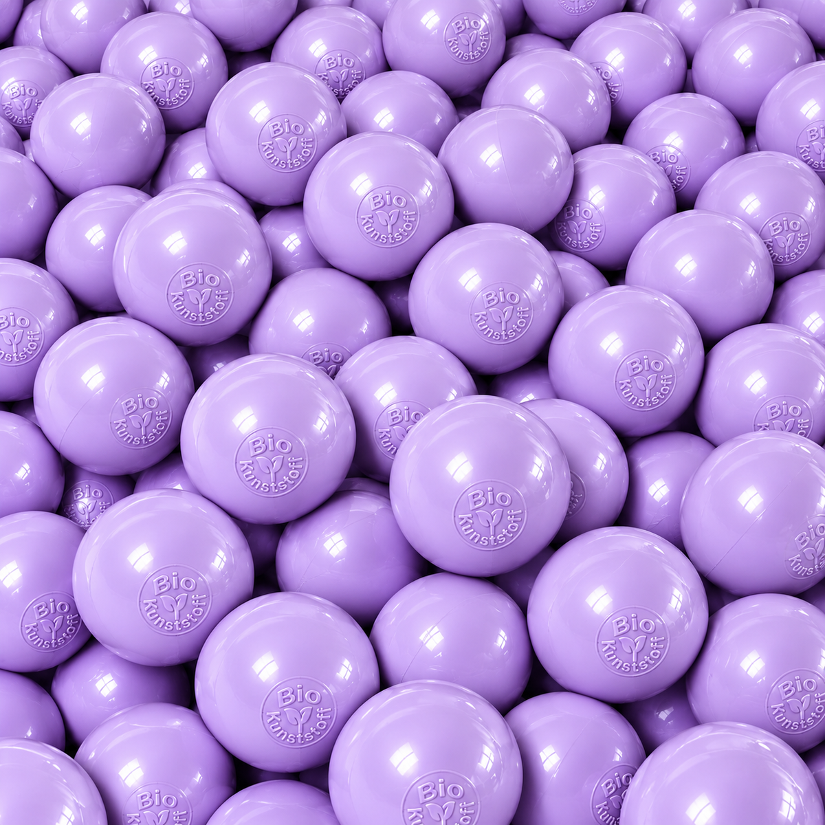 Bio Bällebad Bälle 6cm Hell Lila - nachhaltige Spielbälle für Kinder | TÜV geprüft, schadstofffrei & sicher | Kugeln aus Zuckerrohr
