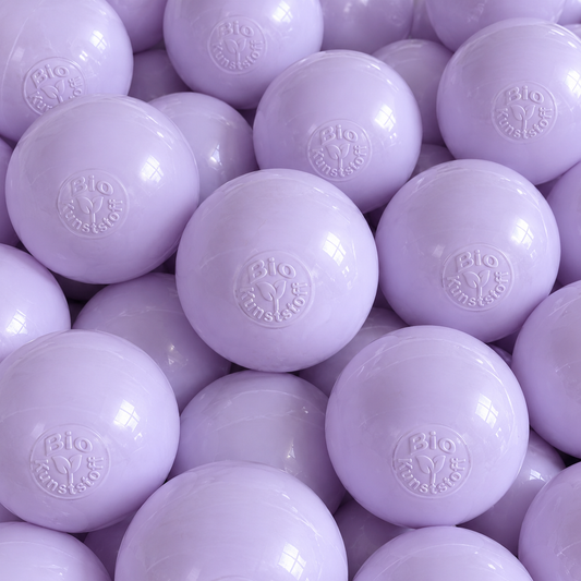 Bio Bällebad Bälle 8 cm Lavendel - nachhaltige Spielbälle für Kinder | TÜV geprüft, schadstofffrei & sicher | Kugeln aus Zuckerrohr