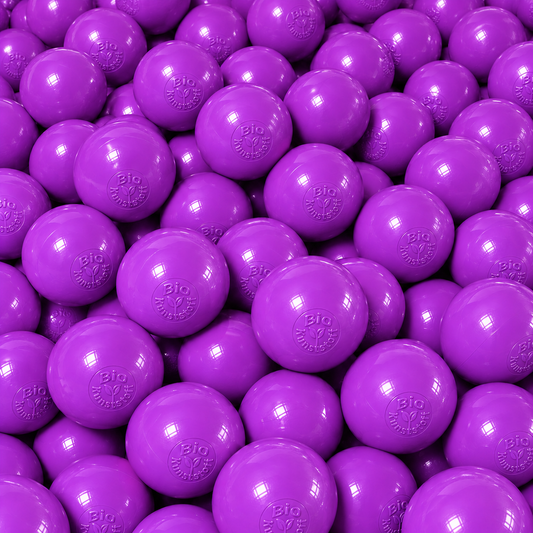 Bio Bällebad Bälle 7 cm Lila- nachhaltige Spielbälle für Kinder | TÜV geprüft, schadstofffrei & sicher | Kugeln aus Zuckerrohr
