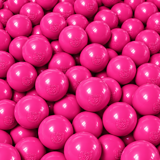 Bio Bällebad Bälle 6 cm Magenta Pink - nachhaltige Spielbälle für Kinder | TÜV geprüft, schadstofffrei & sicher | Kugeln aus Zuckerrohr