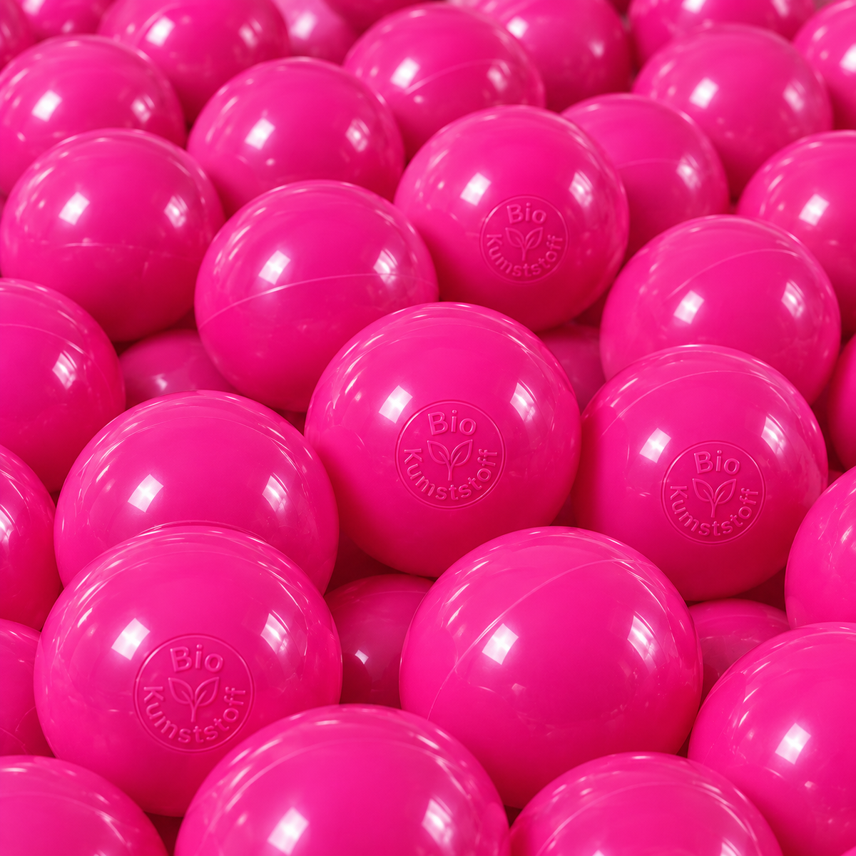 Bio Bällebad Bälle 8 cm Rosa - nachhaltige Spielbälle für Kinder | TÜV geprüft, schadstofffrei & sicher | Kugeln aus Zuckerrohr