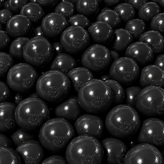 Bio Bällebad Bälle 6 cm Schwarz - nachhaltige Spielbälle für Kinder | TÜV geprüft, schadstofffrei & sicher | Kugeln aus Zuckerrohr