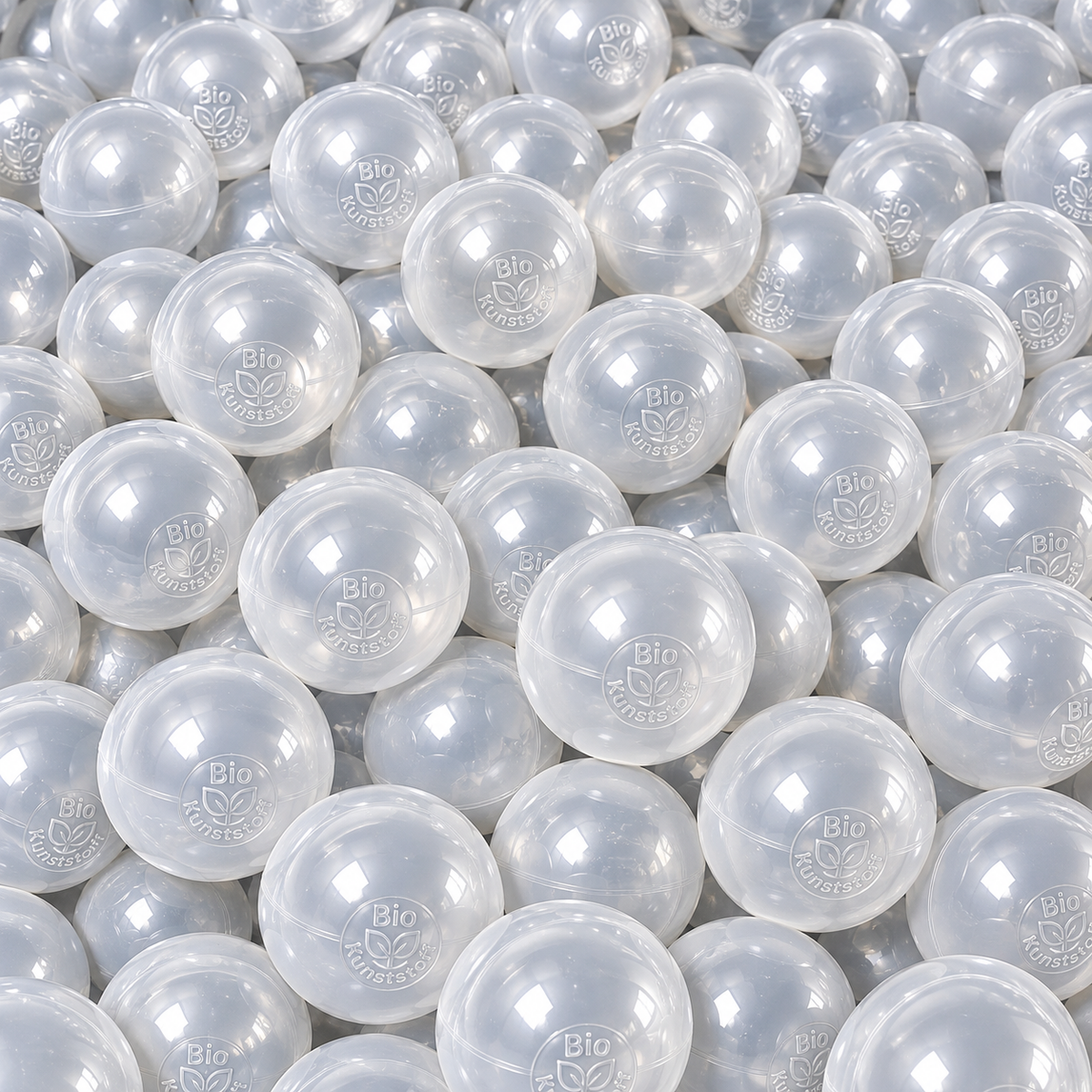 Bio Bällebad Bälle 6 cm Transparent - nachhaltige Spielbälle für Kinder | TÜV geprüft, schadstofffrei & sicher | Kugeln aus Zuckerrohr
