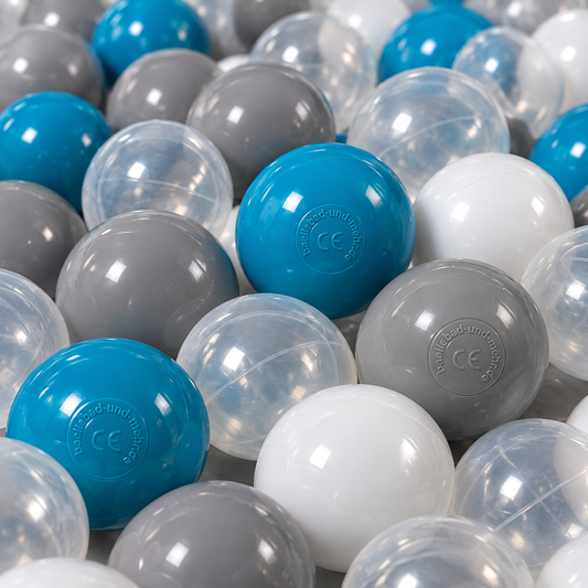 Bällebad Bälle 6 cm – Blau Mix | 900 Stück | robuste Spielbälle für Kinder | TÜV geprüft, schadstofffrei & sicher