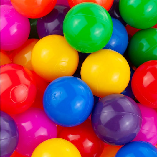 Kunststoffbälle 6 cm Ø 7 Farben Mix 100 Stück