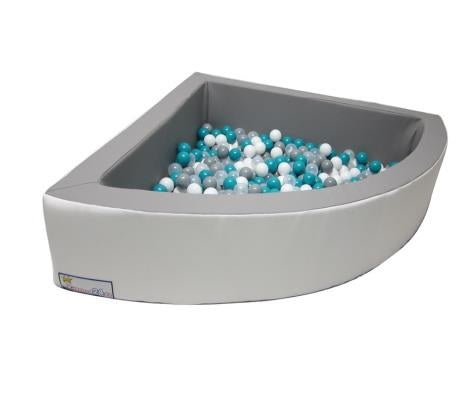 Schaumstoff Bällebad Pool "viertel Kreis" + 300 Bälle